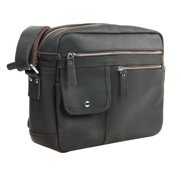 Full Grain Cowhide Leather Messenger Bag LM27DB